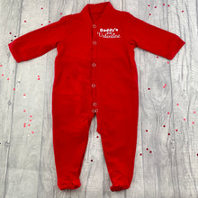 Load image into Gallery viewer, Daddy's Little Valentine Baby Red Sleepsuit, Valentine’s Outfit - Little Secrets Clothing