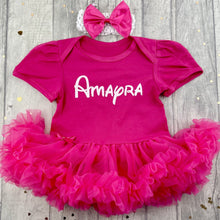 Load image into Gallery viewer, Personalised Disney Name Baby Girl Tutu Romper With Headband