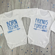 Load image into Gallery viewer, Twins Born Together, Friends Forever Baby Romper Vest - Little Secrets Clothing