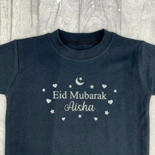 Load image into Gallery viewer, Personalised Eid Mubarak Girls T-Shirt - Little Secrets Clothing
