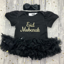 Load image into Gallery viewer, Eid Mubarak Baby Girl Tutu Romper