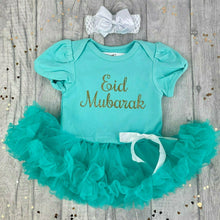 Load image into Gallery viewer, Eid Mubarak Baby Girl Tutu Romper - Little Secrets Clothing