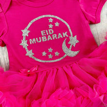 Load image into Gallery viewer, Eid Mubarak Baby Girl's Tutu Romper