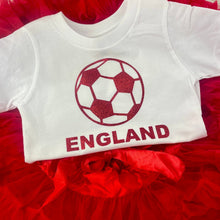 Load image into Gallery viewer, World Cup 2022 England Football T-Shirt & Boutique Tutu Skirt - Little Secrets Clothing