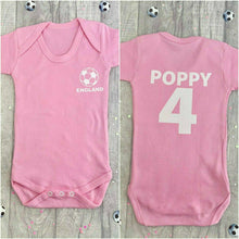 Load image into Gallery viewer, Personalised England Football Romper