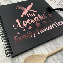 Load image into Gallery viewer, Family Favourites Recipe Book, Personalised Surname Star Design Scrapbook
