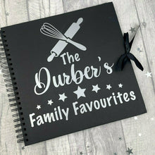 Load image into Gallery viewer, Family Favourites Recipe Book, Personalised Surname Star Design Scrapbook