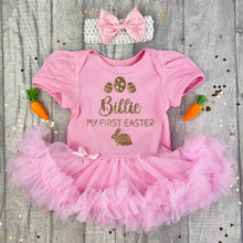 Load image into Gallery viewer, Baby Girl Personalised My First Easter Tutu Romper
