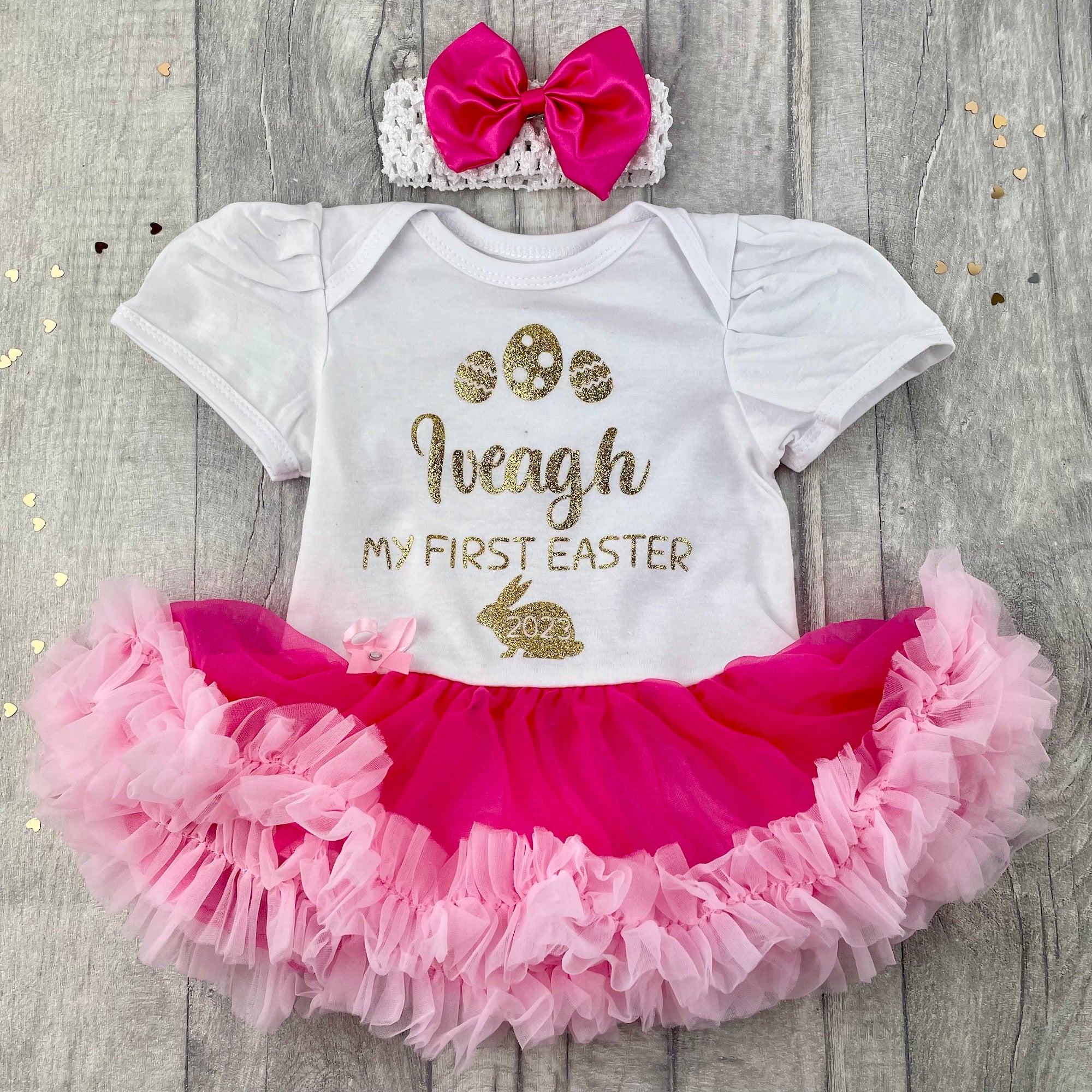 Baby Girl Personalised My First Easter Tutu Romper – Little