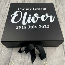 Load image into Gallery viewer, For My Groom Personalised Wedding Day Gift Box, Husband to Be Keepsake Gift