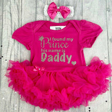 Load image into Gallery viewer, Newborn Daddy's Girl Princess Tutu Romper, I Found My Prince