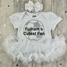 Load image into Gallery viewer, Fulham's Cutest Fan Football Tutu Romper - Little Secrets Clothing