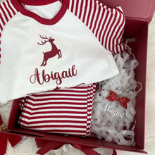 Load image into Gallery viewer, Christmas Gift Set, Includes Personalised: Pyjamas, Christmas Tree Bauble Decoration & Christmas Eve Box