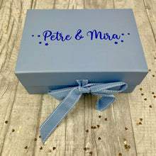 Load image into Gallery viewer, Personalised Will You Be My Godfather? Keepsake Blue Gift Box