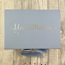Load image into Gallery viewer, Personalised Will You Be My Godfather? Keepsake Blue Gift Box