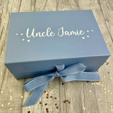 Load image into Gallery viewer, Personalised Will You Be My Godfather? Keepsake Blue Gift Box