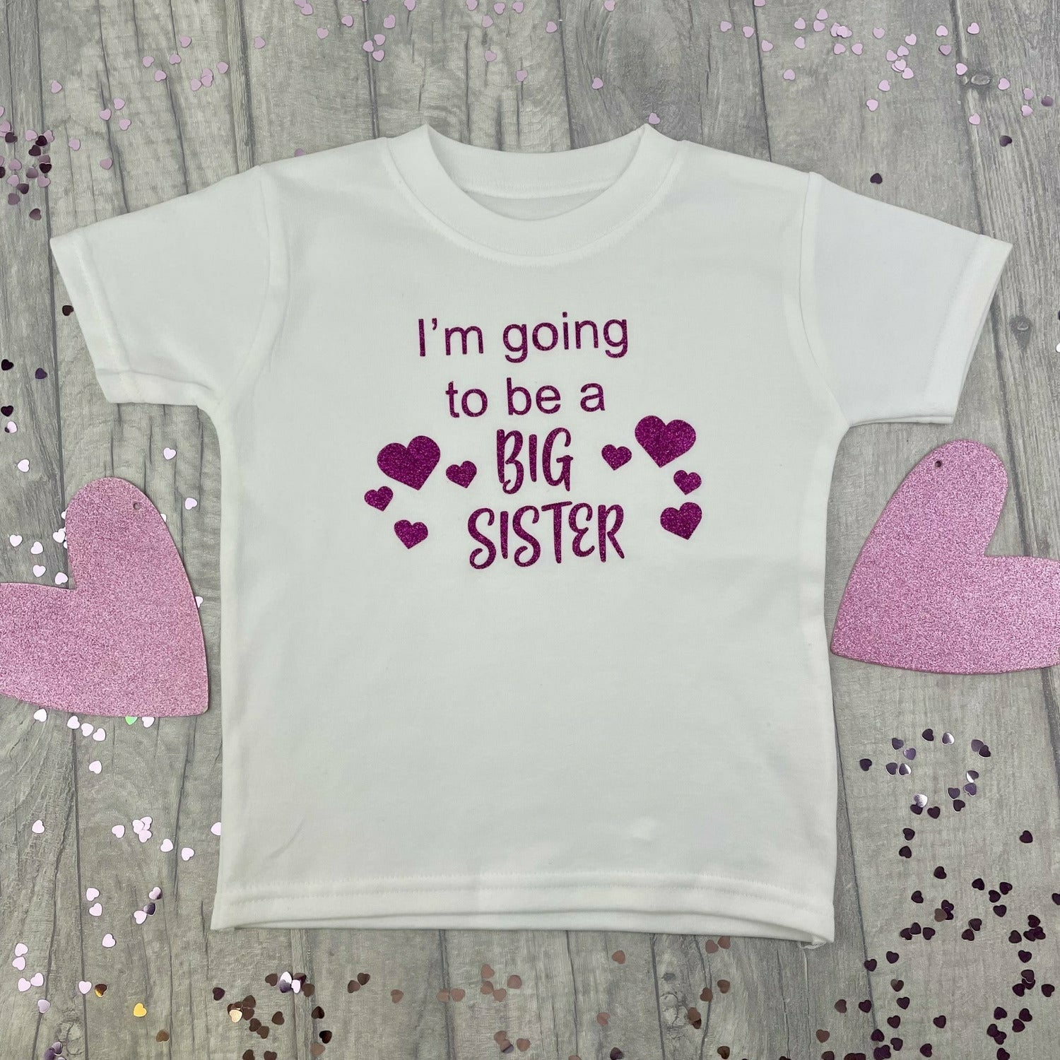 I'm Going To Be A Big Sister Girls T-Shirt, Baby Announcement