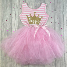 Load image into Gallery viewer, Personalised Sleeveless Stripe Girls Summer Dress