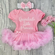 Load image into Gallery viewer, Grandad's Little Princess Baby Girl Light Pink Tutu Romper