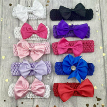 Load image into Gallery viewer, Headband with Detachable Bow Clip, Little Secrets Signature Bow Headband, Baby Girl Hair Accessory