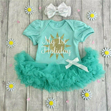 Load image into Gallery viewer, My 1st Holiday Tutu Romper