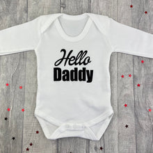 Load image into Gallery viewer, Hello Daddy Newborn Romper, Baby Announcement
