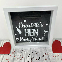 Load image into Gallery viewer, Hen Party Fund, Personalised Money Box Frame