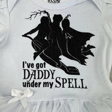 Load image into Gallery viewer, Hocus Pocus Baby Girl Halloween Witch Outfit, I've got Daddy under my Spell - Little Secrets Clothing