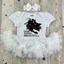 Load image into Gallery viewer, Hocus Pocus Baby Girl Halloween Witch Outfit, I've got Daddy under my Spell - Little Secrets Clothing