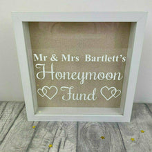 Load image into Gallery viewer, Personalised 'Honeymoon Fund' Engagement Money Box Gift