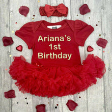 Load image into Gallery viewer, Baby Girls Personalised 1st Birthday Tutu Romper, Cake Smash Dress - Little Secrets Clothing