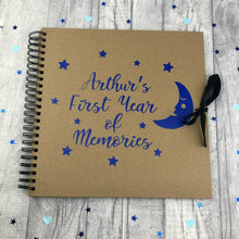 Load image into Gallery viewer, Personalised Baby Girl or Boy 'First Year of Memories' 1st Birthday Scrapbook Gift