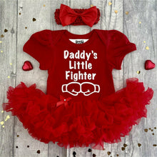 Load image into Gallery viewer, Daddy's Little Fighter Boxing Tutu Romper