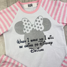 Load image into Gallery viewer, When I Wake Up I Will Be Going To Disney Minnie/Mickey Mouse Pyjamas - Little Secrets Clothing