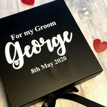 Load image into Gallery viewer, For My Groom Personalised Wedding Day Gift Box, Husband to Be Keepsake Gift