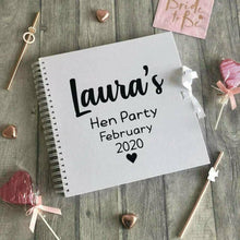Load image into Gallery viewer, Personalised Hen Weekend / Hen Party Scrapbook, Bride to be wedding gift