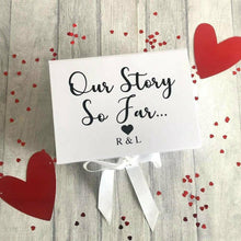 Load image into Gallery viewer, Our Story So Far.. Personalised Initials Small Valentine / Anniversary Keepsake Memory Gift Box - Little Secrets Clothing