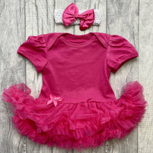 Load image into Gallery viewer, Custom Your Own Dark Pink Tutu Romper with Headband