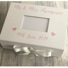 Load image into Gallery viewer, Mr & Mrs Personalised Wedding Gift A4 Photo Box