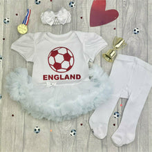 Load image into Gallery viewer, England Football Tutu Romper & Tights Set