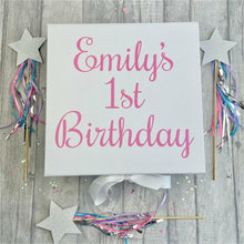 Load image into Gallery viewer, Personalised '1st Birthday' Memory Keepsake Baby Gift Box