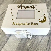 Load image into Gallery viewer, Personalised Baby Photo Keepsake Box A4 Memory Gift
