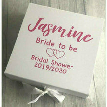 Load image into Gallery viewer, Personalised Bride to be Gift Box Hen Party Keepsake Present