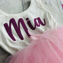 Load image into Gallery viewer, Personalised Girls Pink Polka Dot Summer Dress
