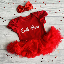 Load image into Gallery viewer, Personalised Disney Name Baby Girl Tutu Romper With Headband