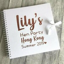 Load image into Gallery viewer, Personalised Hen Weekend / Hen Party Scrapbook, Bride to be wedding gift