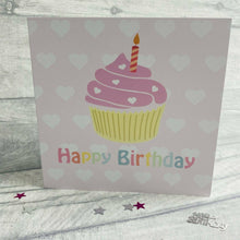 Load image into Gallery viewer, Little Secrets Happy Birthday Card with Cupcake Design, Birthday Girl