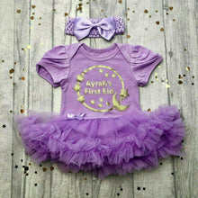 Load image into Gallery viewer, Baby Girls Personalised First Eid Tutu Romper - Little Secrets Clothing