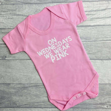 Load image into Gallery viewer, On Wednesdays We Wear Pink Short Sleeved Pink Romper, Mean Girls Inspired