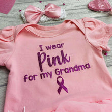 Load image into Gallery viewer, Personalised I Wear Pink For My... Tutu Romper with Matching Bow Headband, Breast Cancer Awareness - Little Secrets Clothing